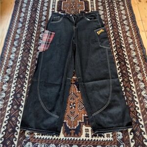 Osaka Big Train Y2K Japanese Wide Leg Jeans Dark Wash NWT